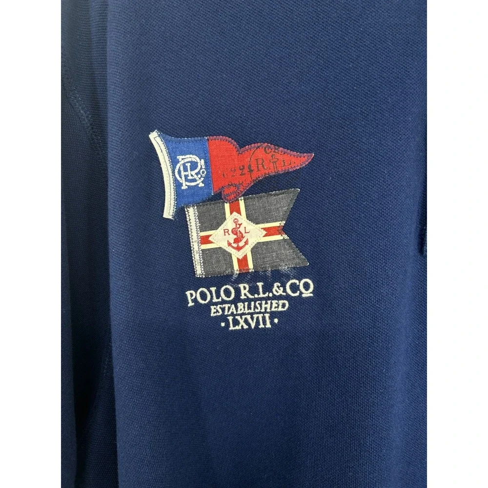 Polo Ralph Lauren Polo Shirt 3XB 3XL Big Nautical Flag Boat Short Sleeve Graphic